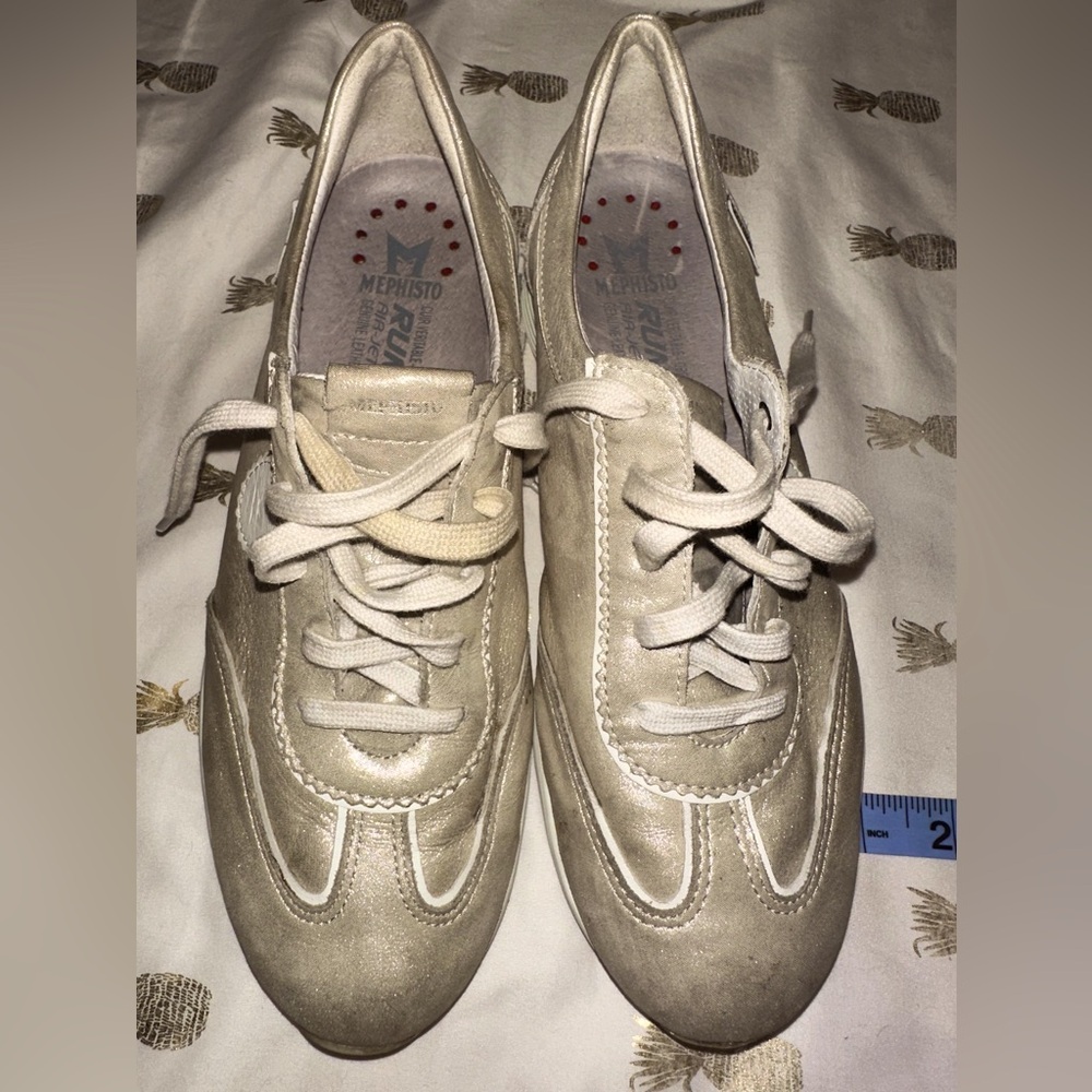 Mephisto Women's Sneaker, Metallic Gold, Sz 7 1/2 Great Condition!